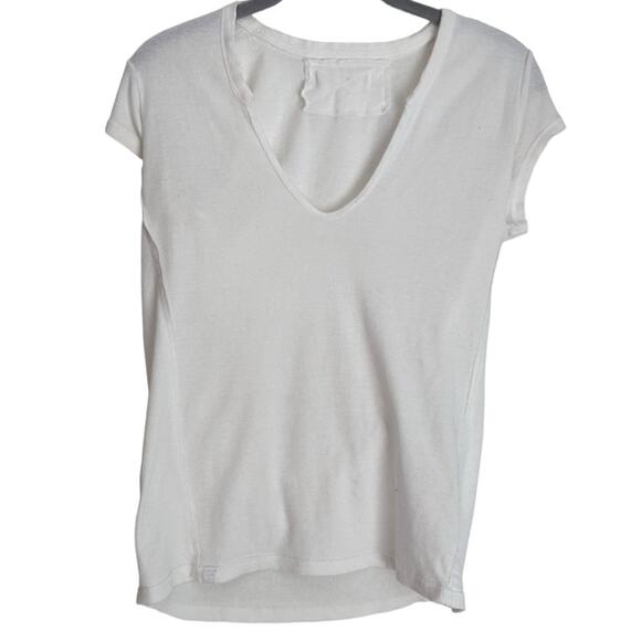 Free People Always Yours Ivory Short Sleeve Tee S - Picture 2 of 5